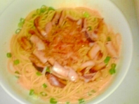 辛子マヨネーズ醤油のパスタ